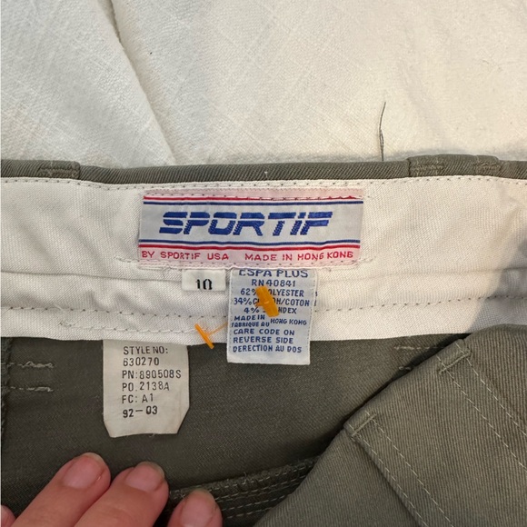 Vintage Army Green Cargo Shorts - Picture 3 of 5